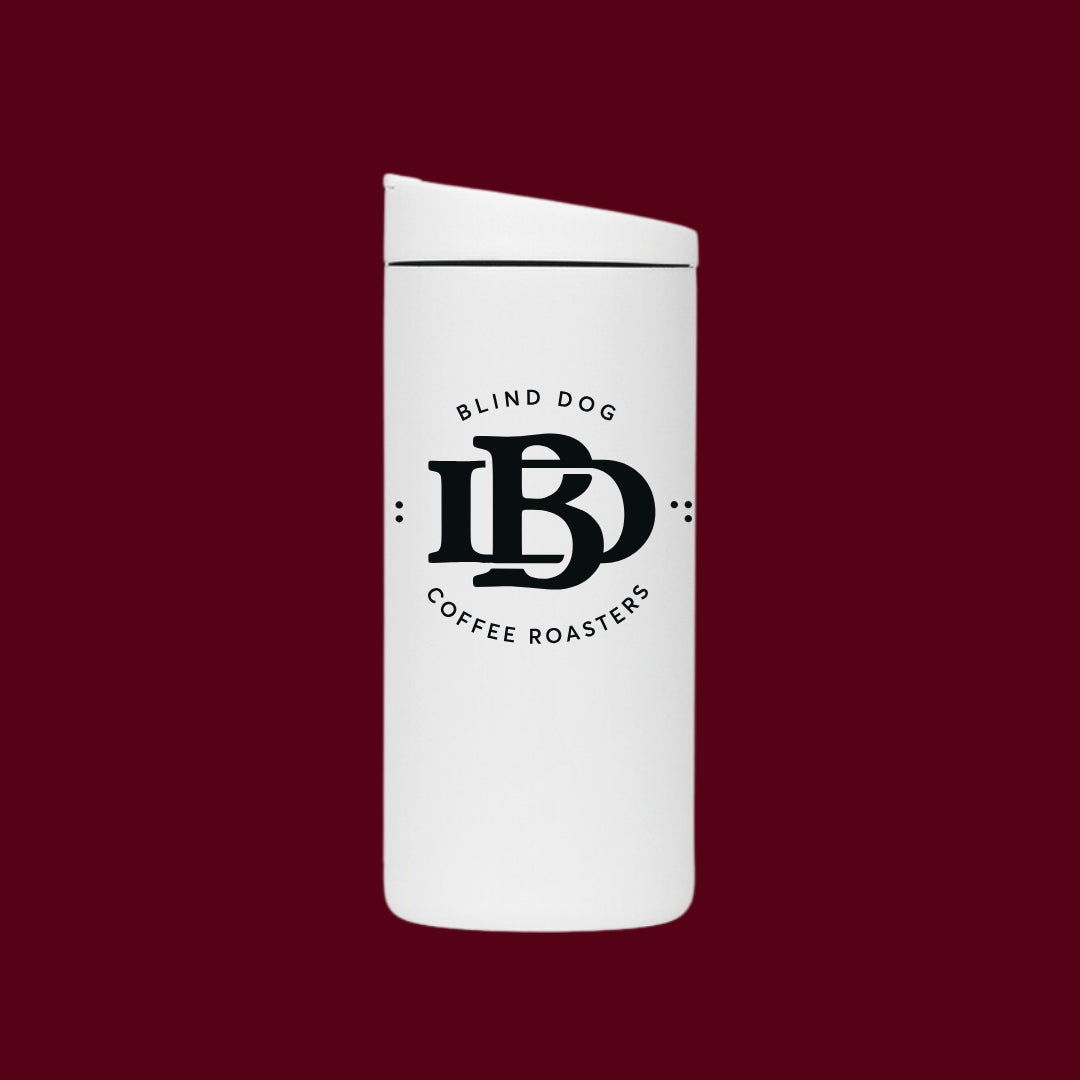 Blind Dog Coffee Monogram MIIR 12 Oz. White Tumbler - Blind Dog Coffee