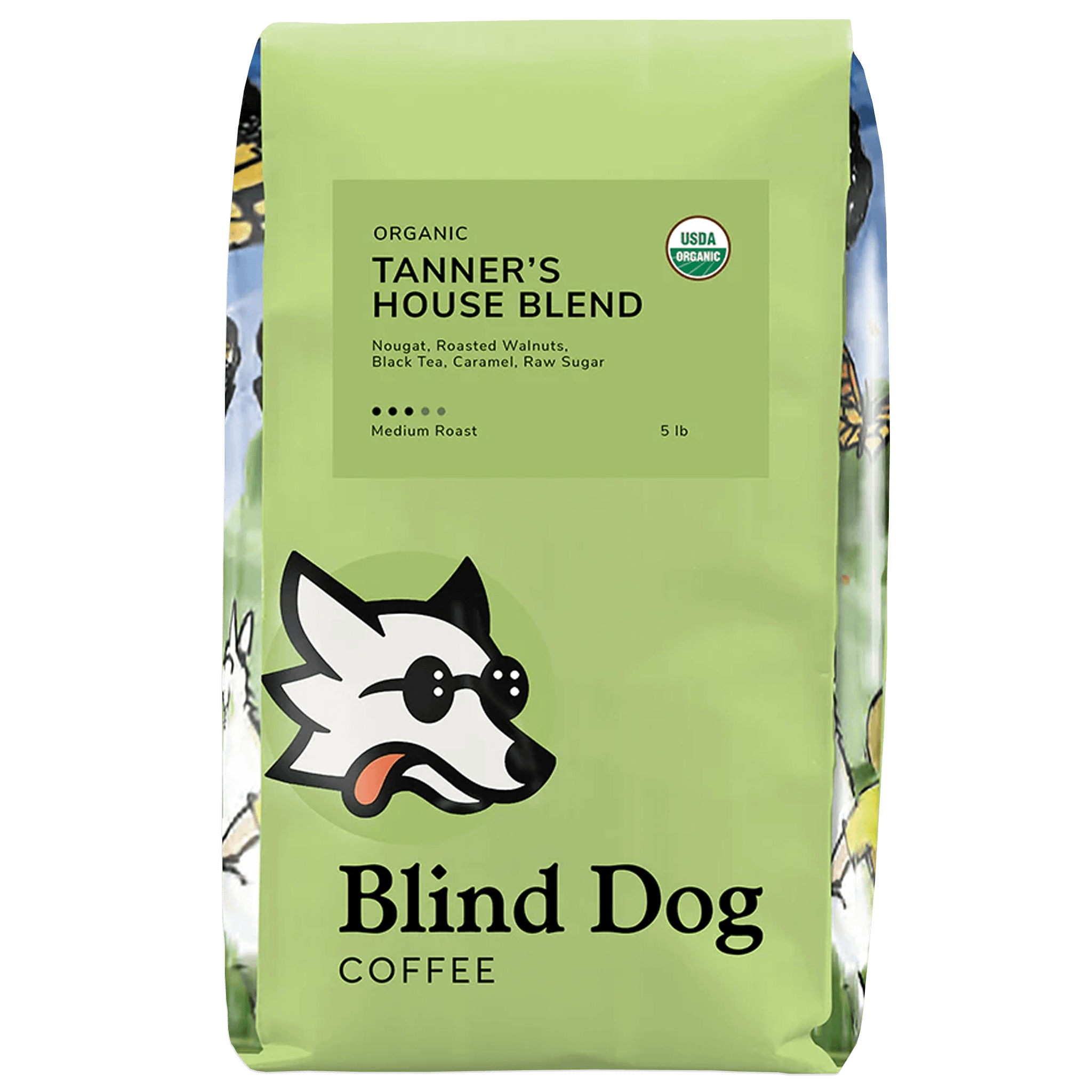 Blind Dog Coffee Tanner's House Blend Medium Roast Coffee 5lb Bag