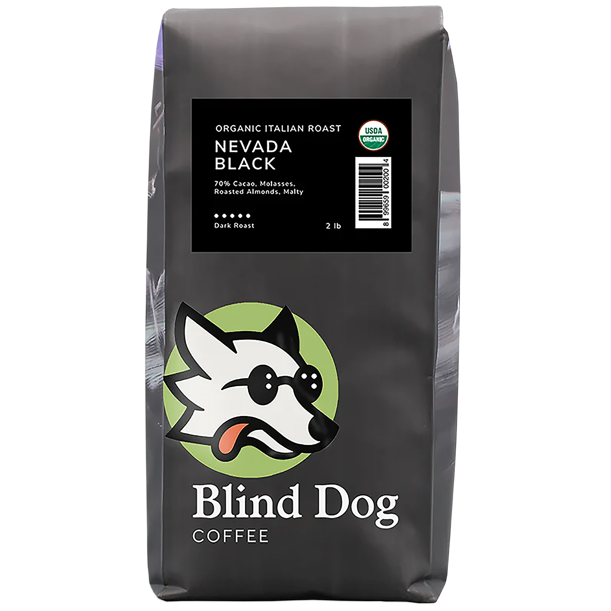 Blind Dog Coffee Nevada Black Dark Roast Coffee 2lb. Bag