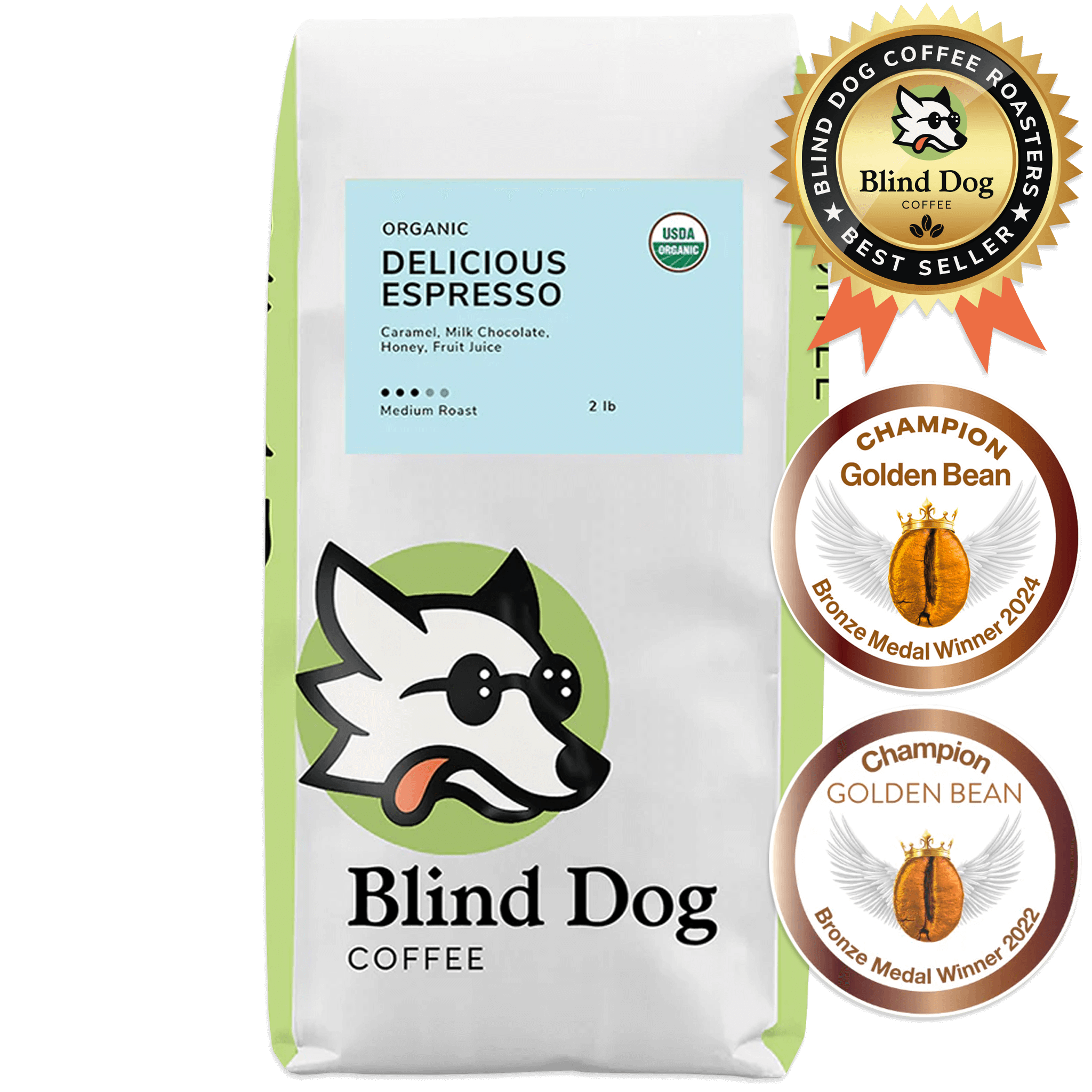 Delicious Espresso Organic Coffee - Blind Dog Coffee
