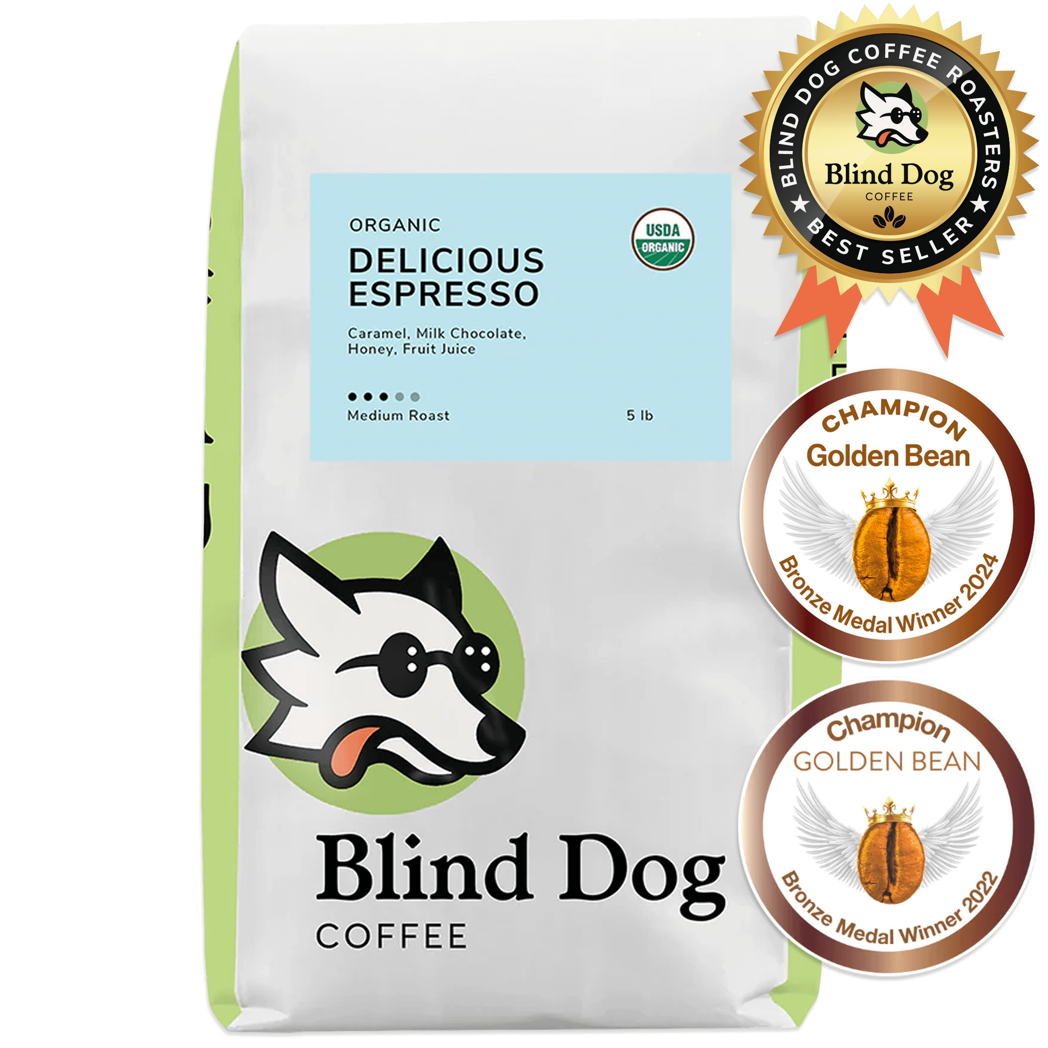 Delicious Espresso Organic Coffee - Blind Dog Coffee