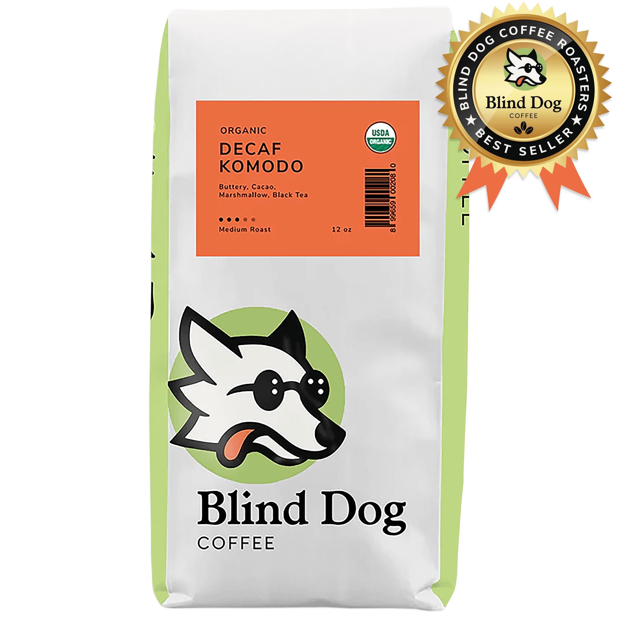 Blind Dog Coffee Best Seller Decaf Komodo Medium Roast