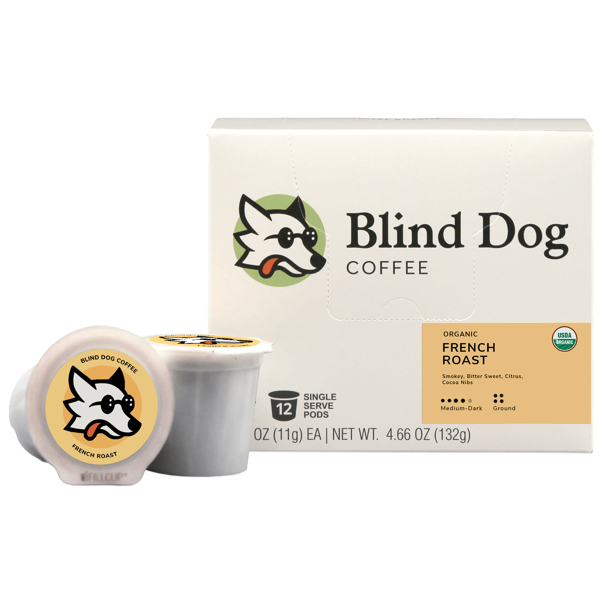 Blind Dog Coffee Single Serve Pods French Roast