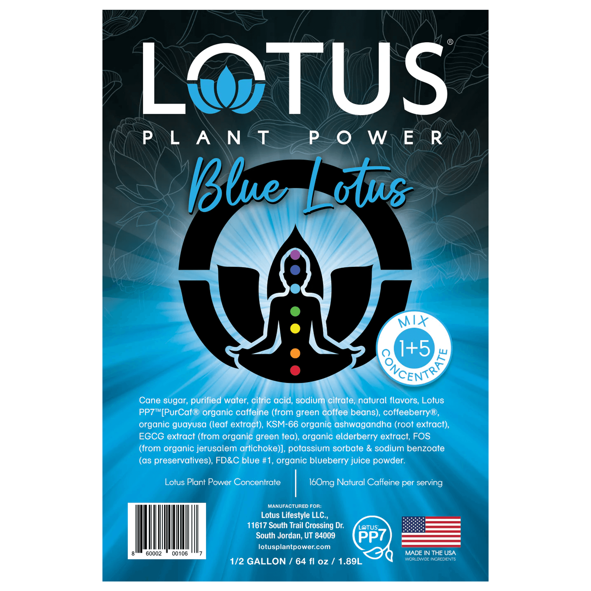 Blue Lotus Plant Power Concentrate Label