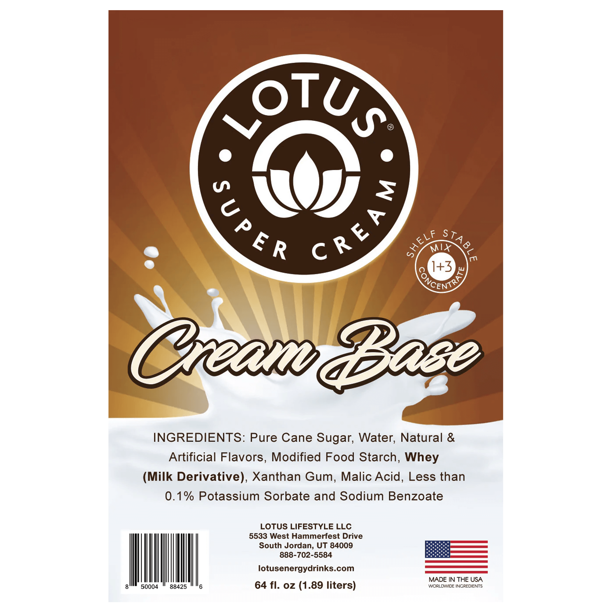Lotus Cream Base Concentrate Label