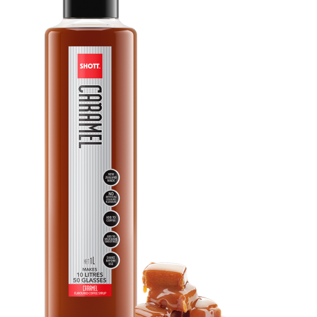 SHOTT™ Caramel Syrup -33.8 fl oz - Blind Dog Coffee
