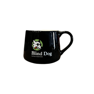 Blind Dog Coffee Logo 12 Ounce Crescent Mugs