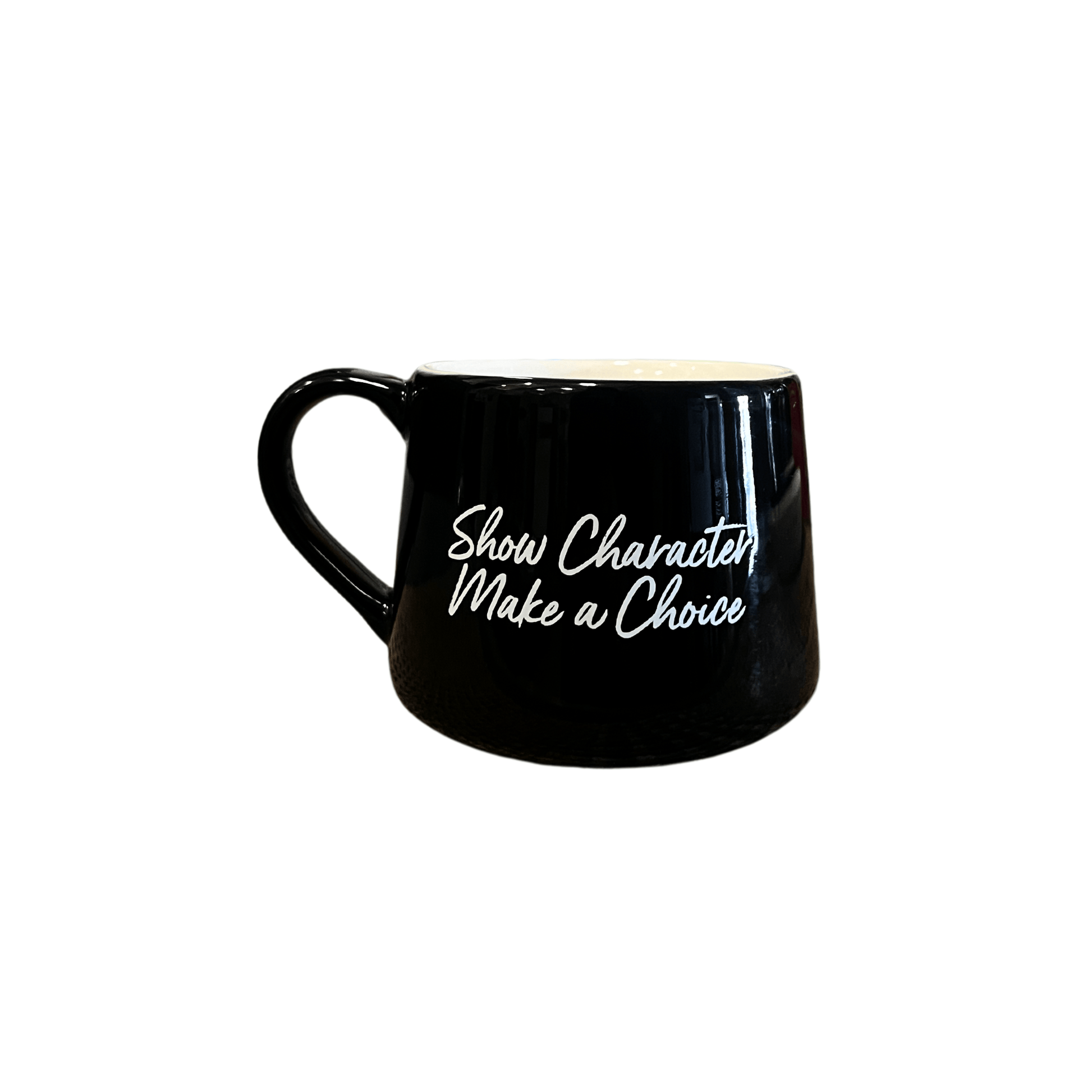 Blind Dog Coffee Logo 12 Ounce Crescent Mugs