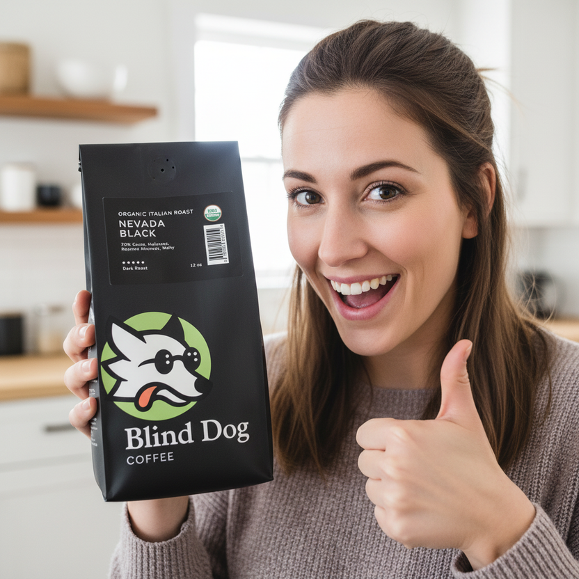 Blind Dog Coffee Roasters 100% Certified Organic Coffee Beans