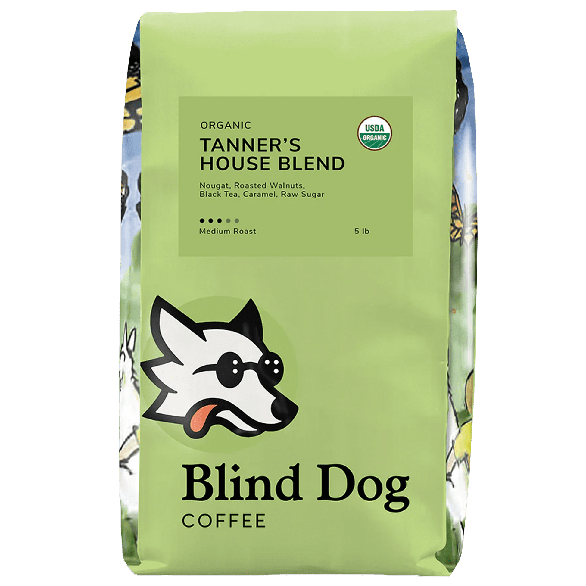 Blind Dog Coffee Tanner's House Blend Medium Roast Coffee 5lb Bag