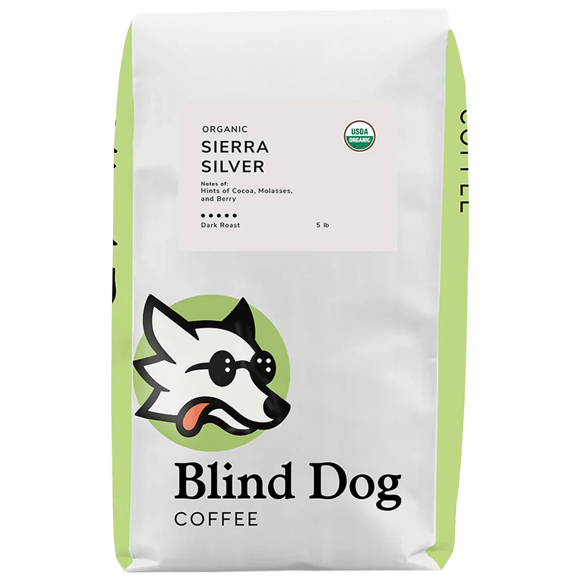 Blind Dog Coffee Sierra Silver Dark Roast Coffee 5lb. Bag