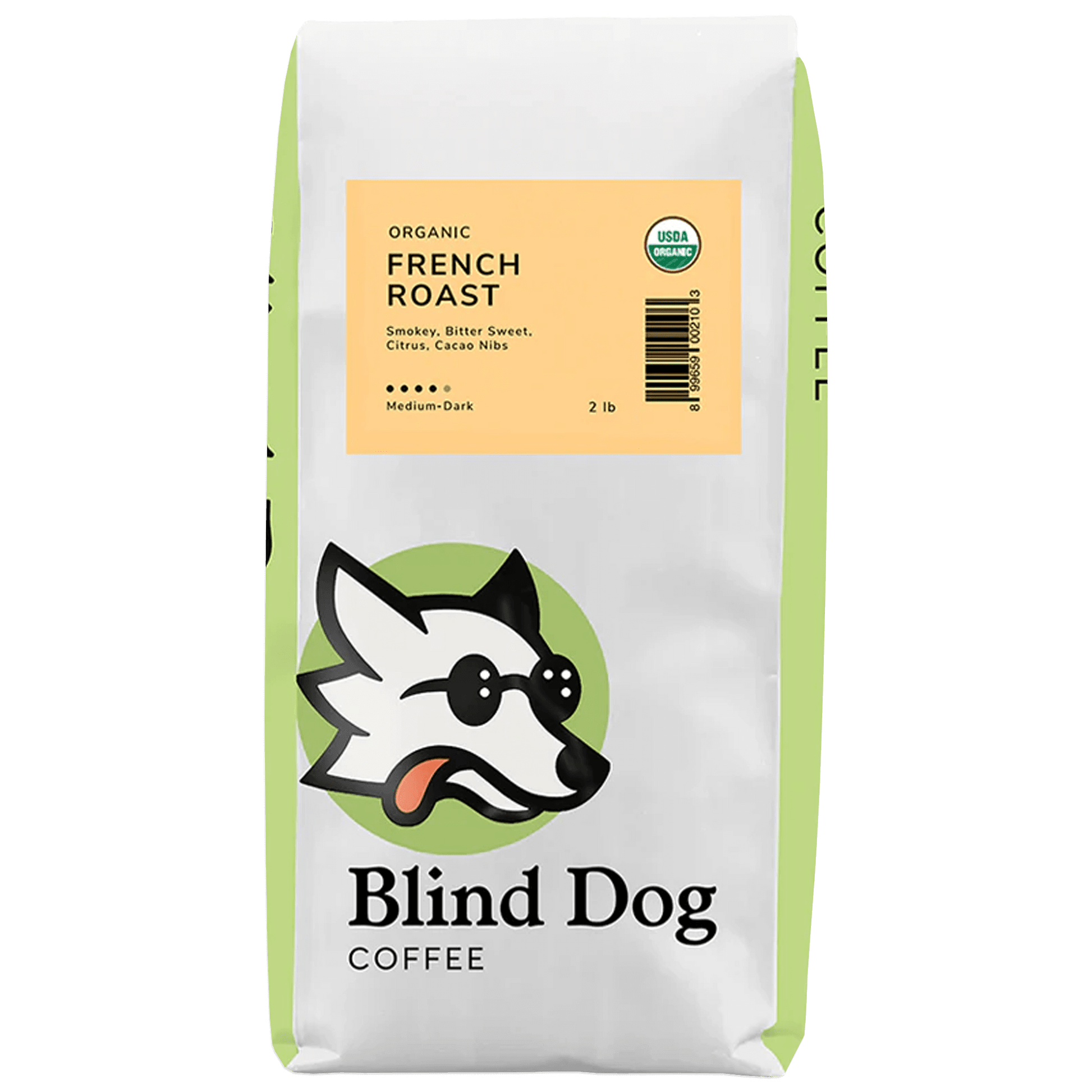 Blind Dog Coffee French Roast Medium Dark Coffee 2 lb. Bag