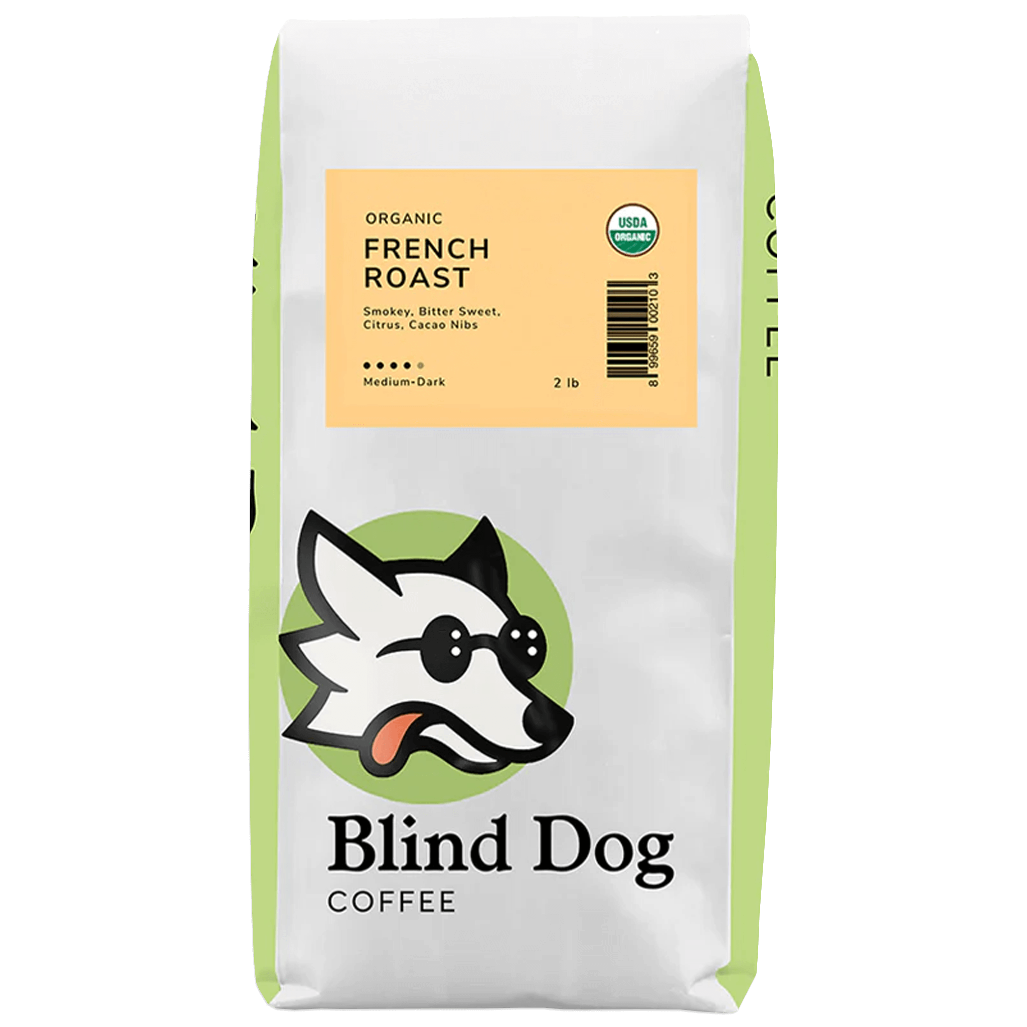 Blind Dog Coffee French Roast Medium Dark Coffee 2 lb. Bag