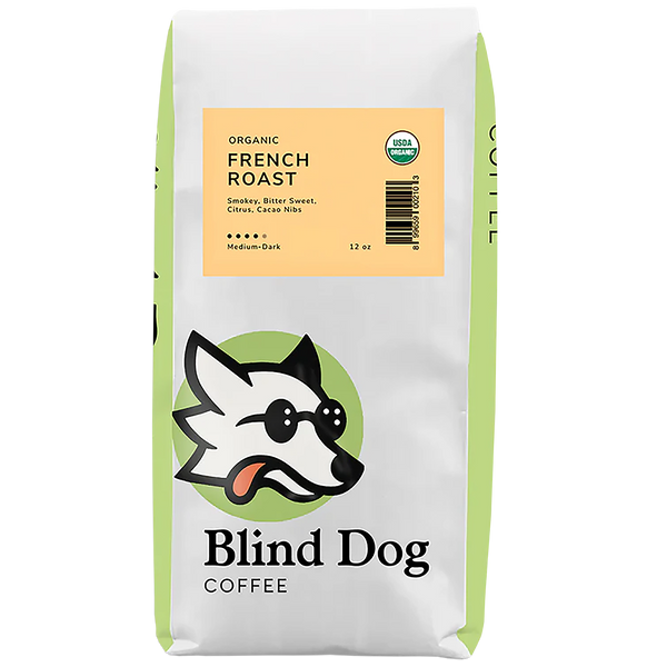 Blind Dog Coffee French Roast Medium Dark Coffee 12 oz. Bag