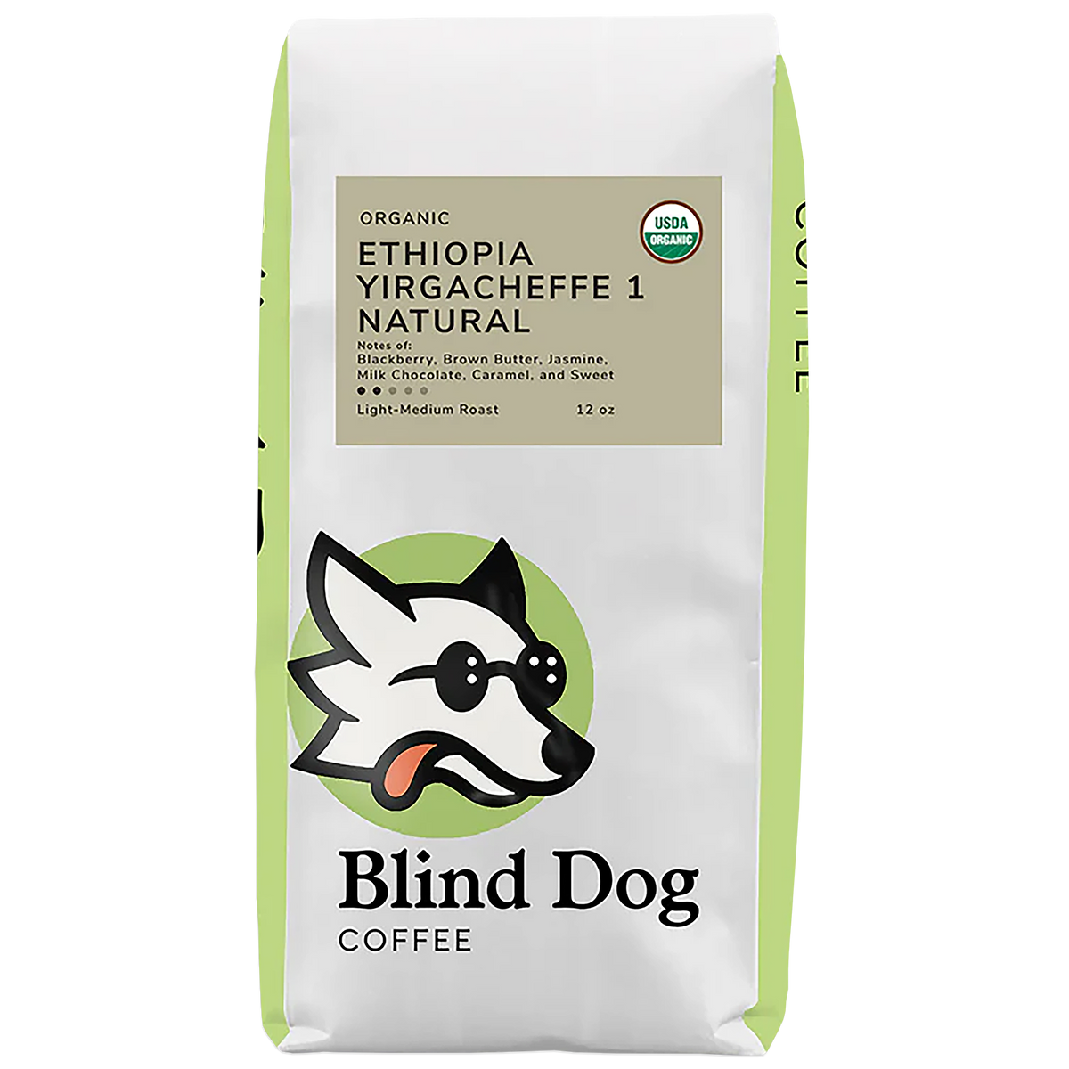 Blind Dog Coffee Ethiopia Yirgacheffe 1 Natural Light Medium Roast Coffee