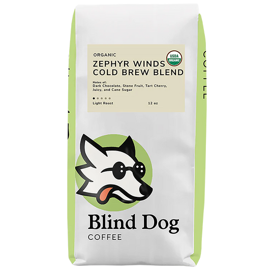 Blind Dog Coffee Zephyr Winds Cold Brew Blend Light Roast Coffee