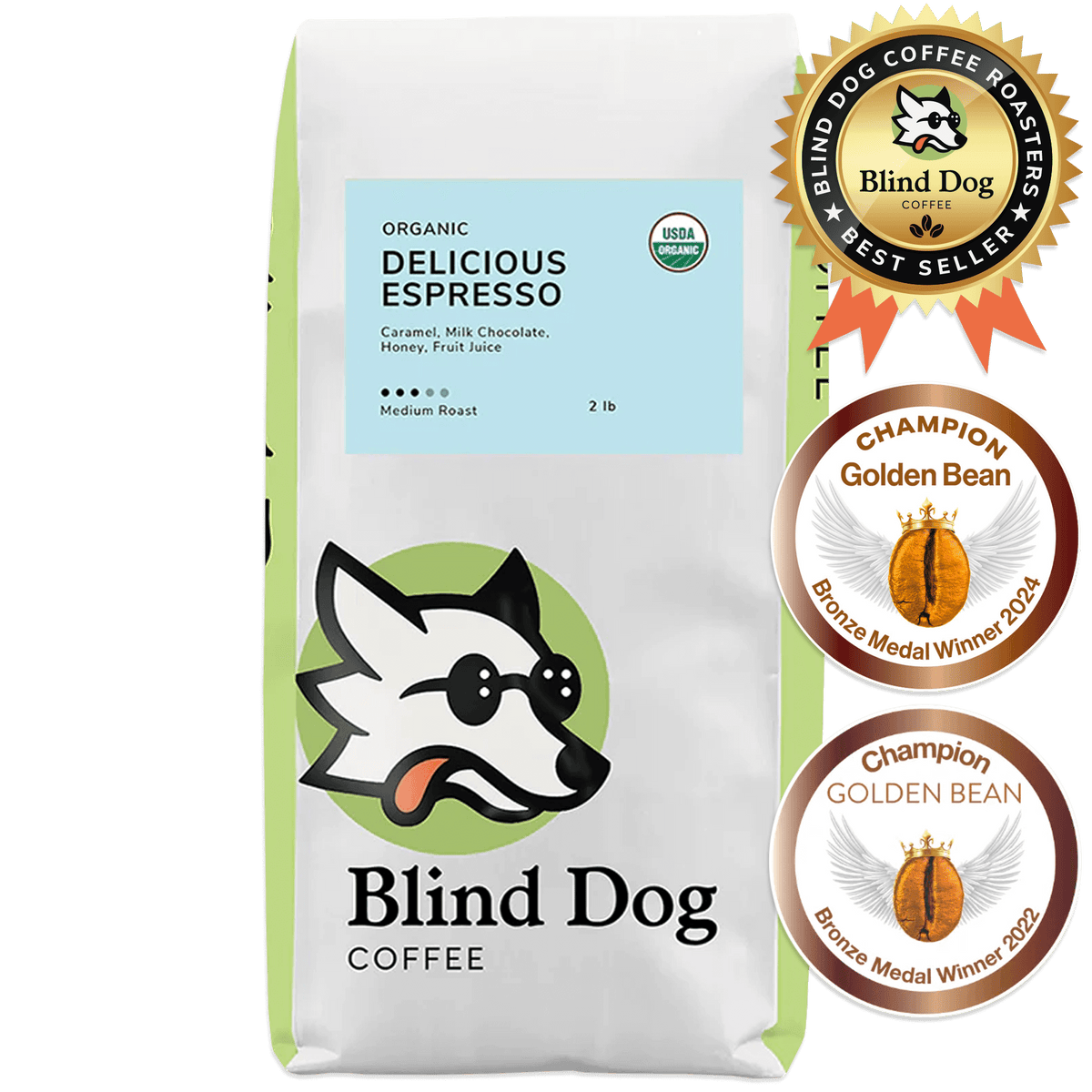 Delicious Espresso Organic Coffee - Blind Dog Coffee