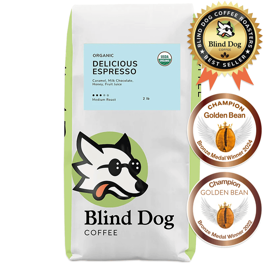 Delicious Espresso Organic Coffee - Blind Dog Coffee