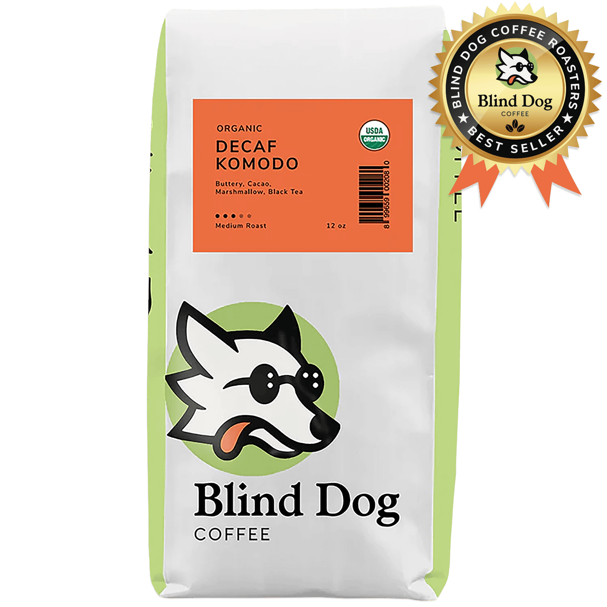 Blind Dog Coffee Best Seller Decaf Komodo Medium Roast
