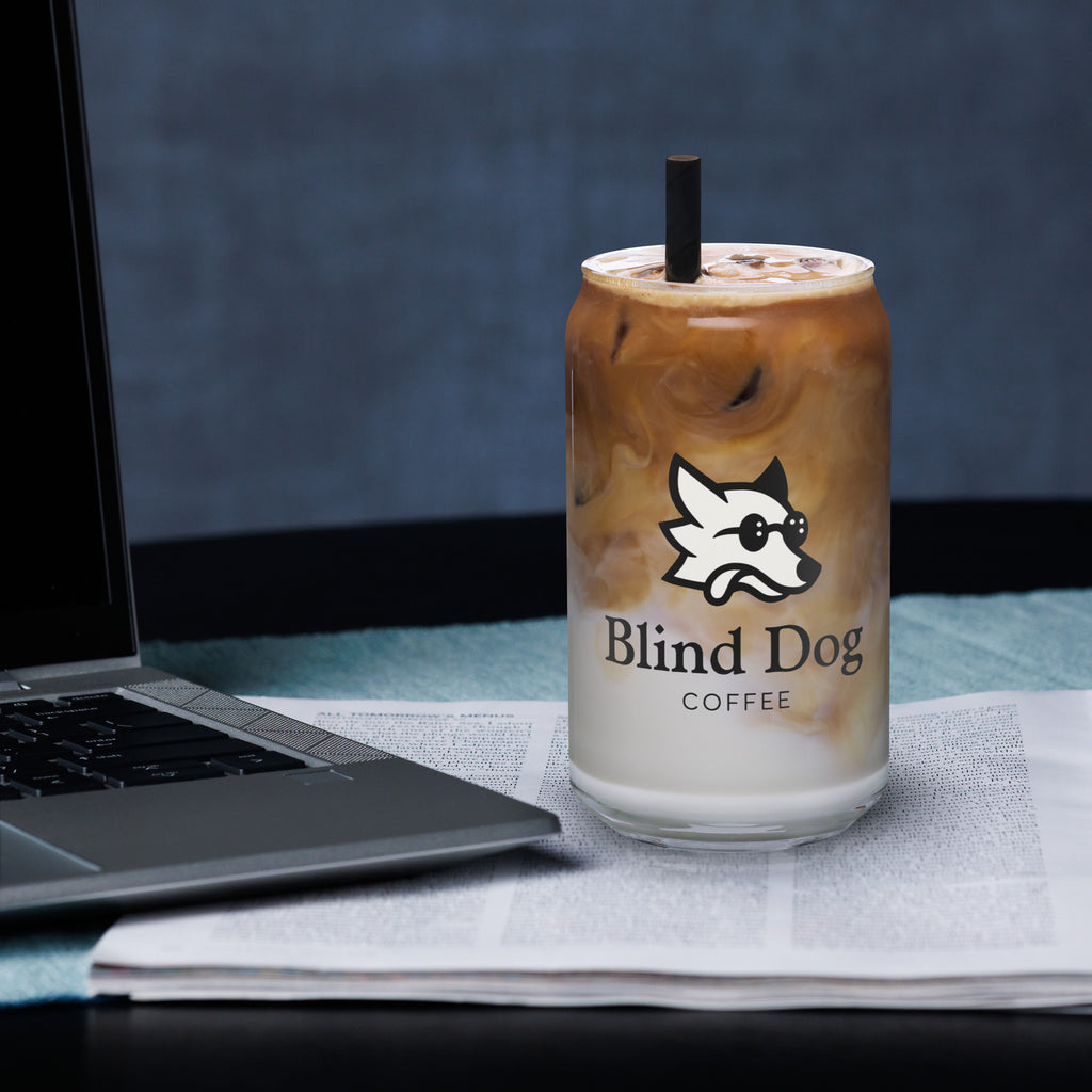 Can-shaped glass - Blind Dog Coffee