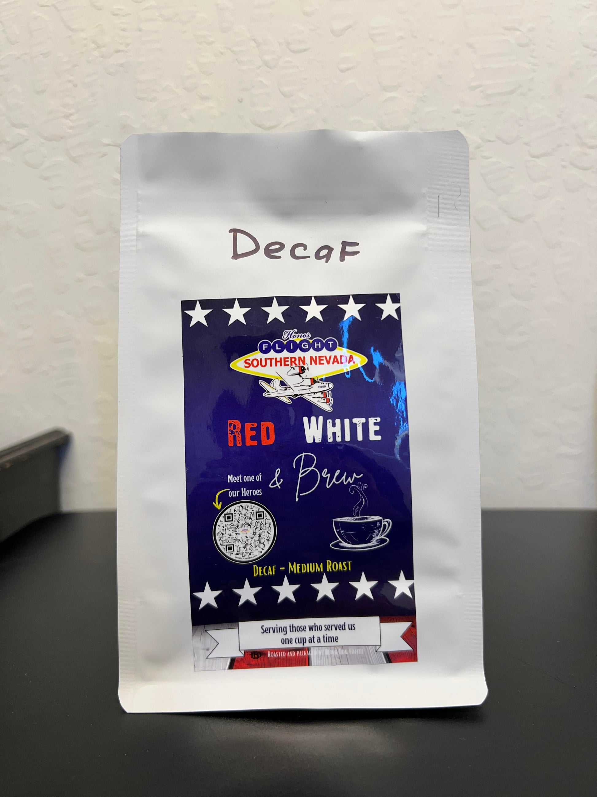 Honor Flight - HFSN Red,White & Brew Decaf 12oz - Blind Dog Coffee