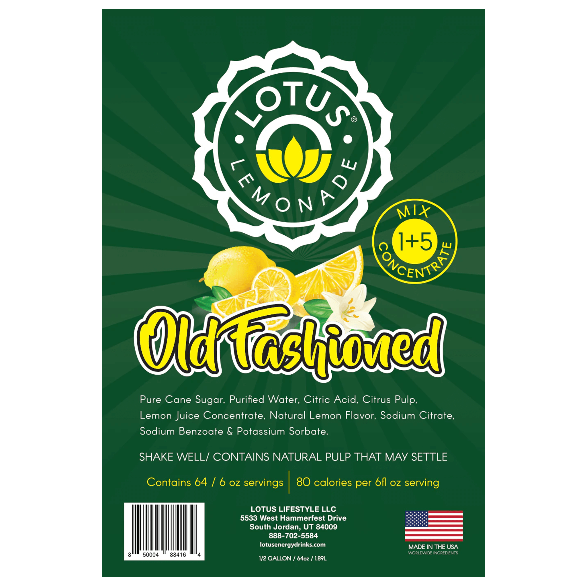 Old Fashioned Lemonade Lotus Plant Power Concentrate (No Caffeine) Label