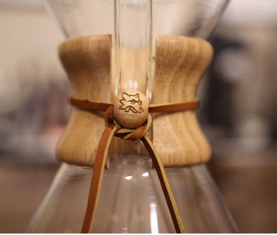 Six Cup Glass Handle CHEMEX® Brewer - Branded with LOGO - Blind Dog Coffee