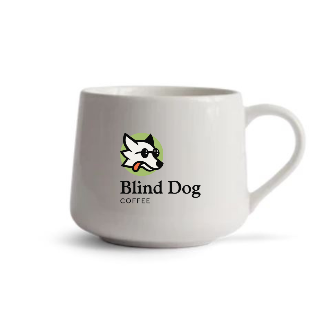 12oz Crescent Mugs with BDC logo - Blind Dog Coffee