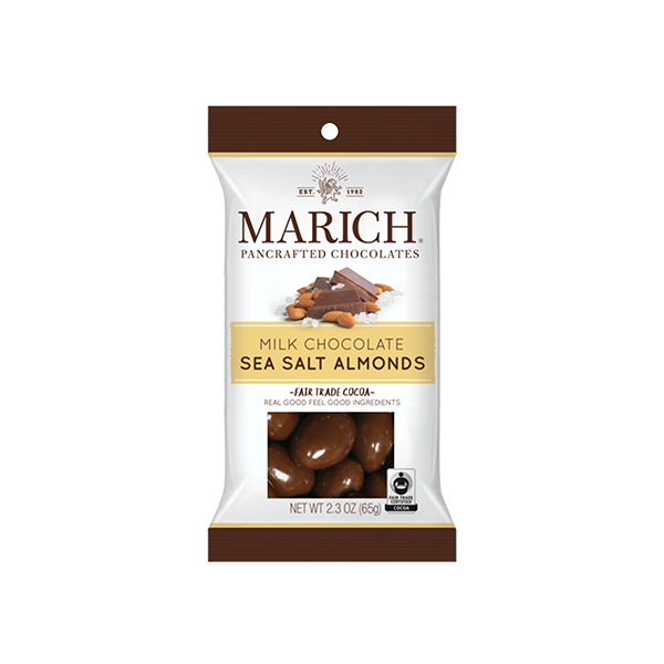 Marich Chocolate™ Milk Chocolate Sea Salt Almonds- 2.3 oz - Blind Dog Coffee