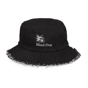 Distressed denim bucket hat - Blind Dog Coffee