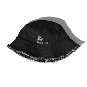 Distressed denim bucket hat - Blind Dog Coffee