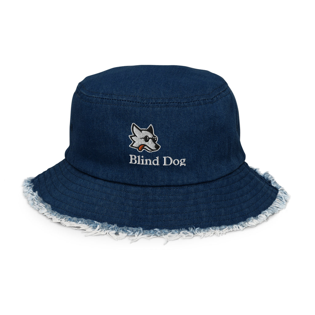 Distressed denim bucket hat - Blind Dog Coffee