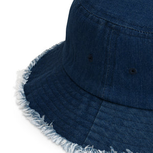 Distressed denim bucket hat - Blind Dog Coffee