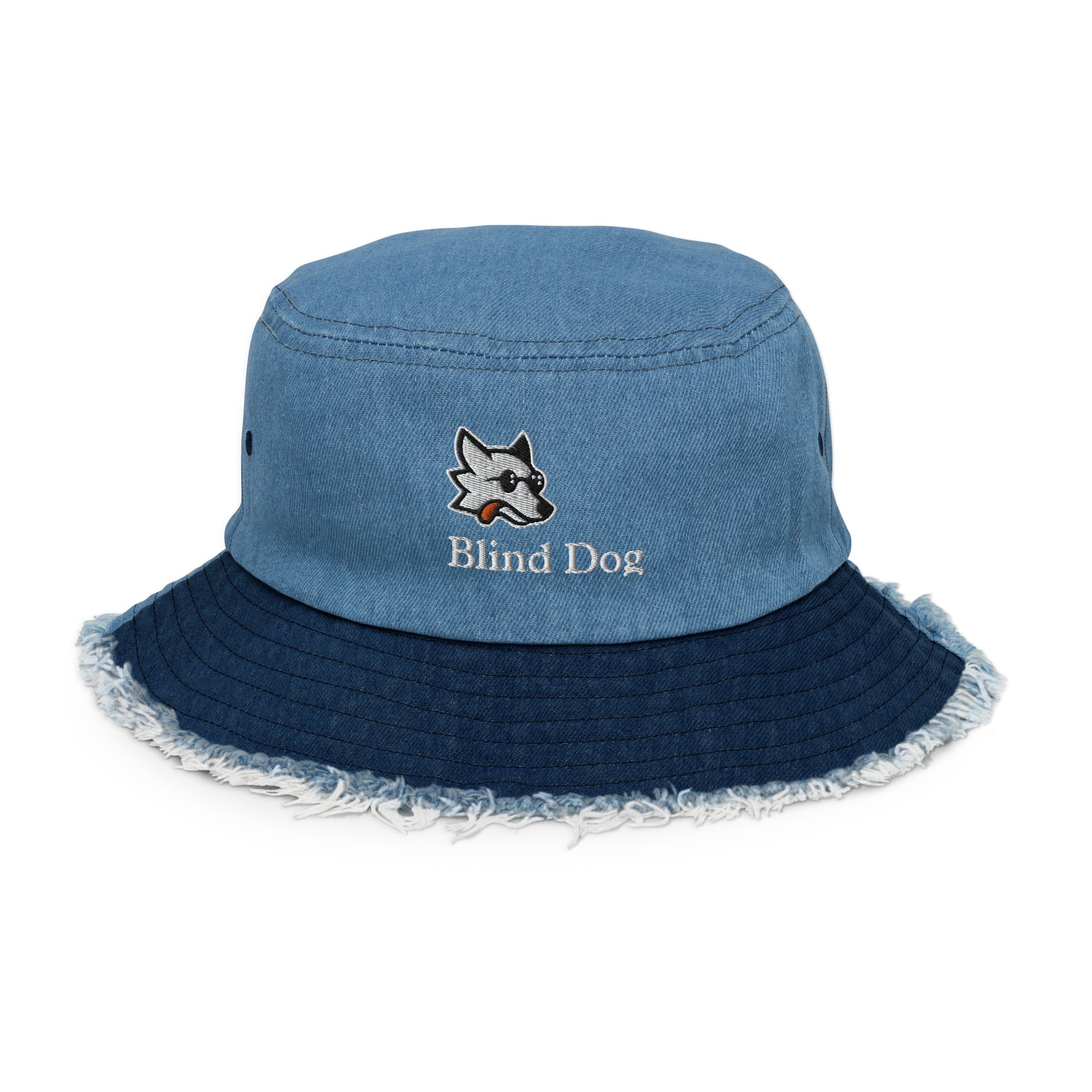 Distressed denim bucket hat - Blind Dog Coffee