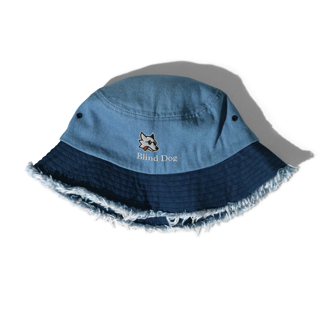 Distressed denim bucket hat - Blind Dog Coffee