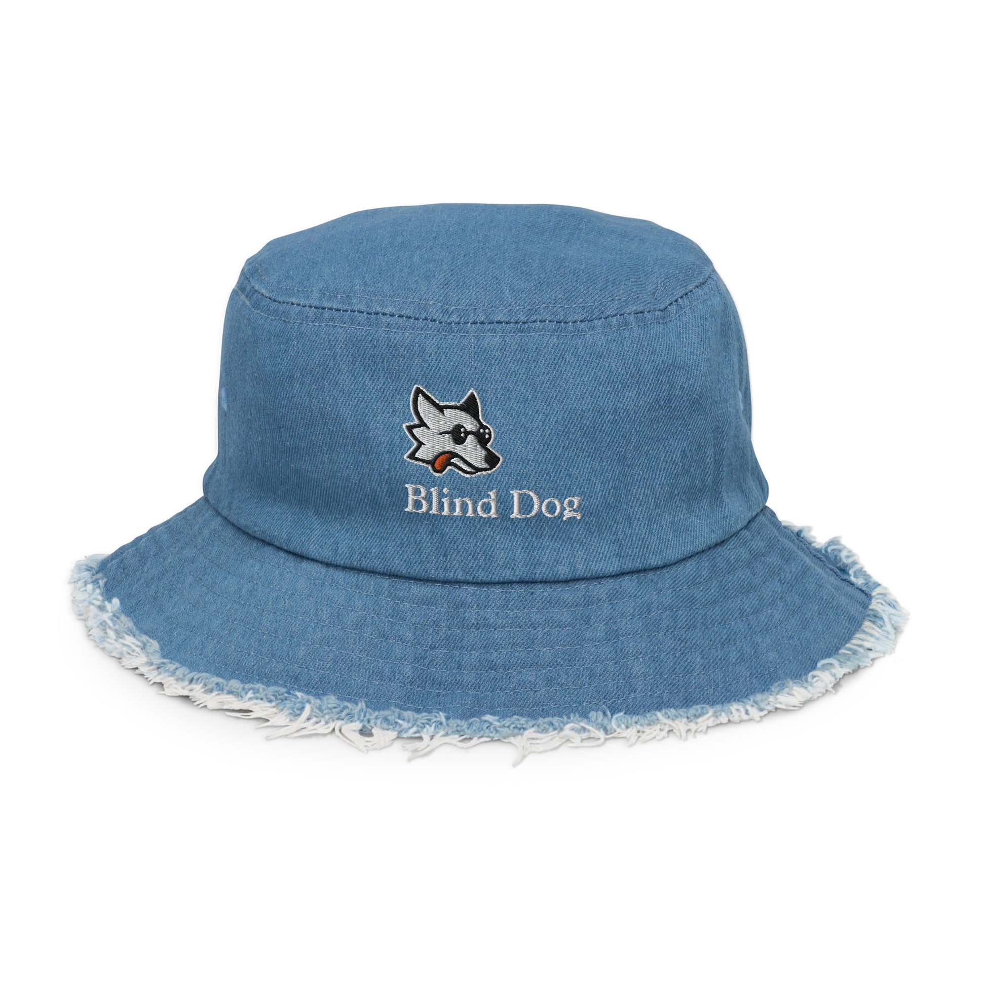 Distressed denim bucket hat - Blind Dog Coffee