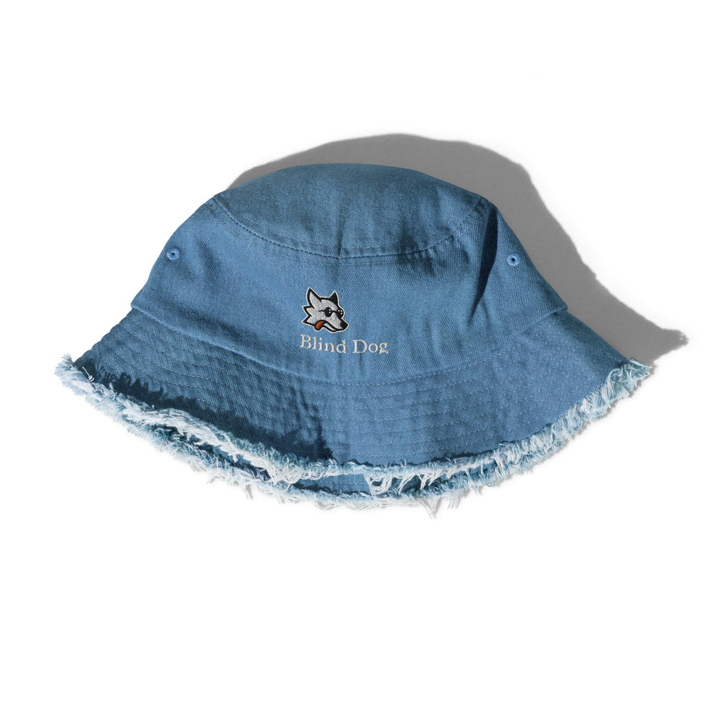 Distressed denim bucket hat - Blind Dog Coffee