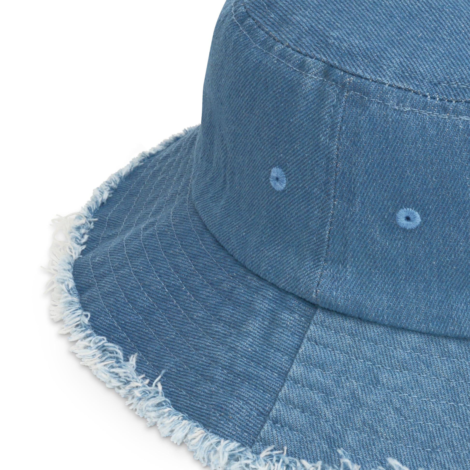 Distressed denim bucket hat - Blind Dog Coffee